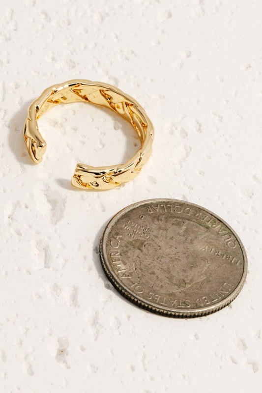 Gold Dipped Chain Braid Ring