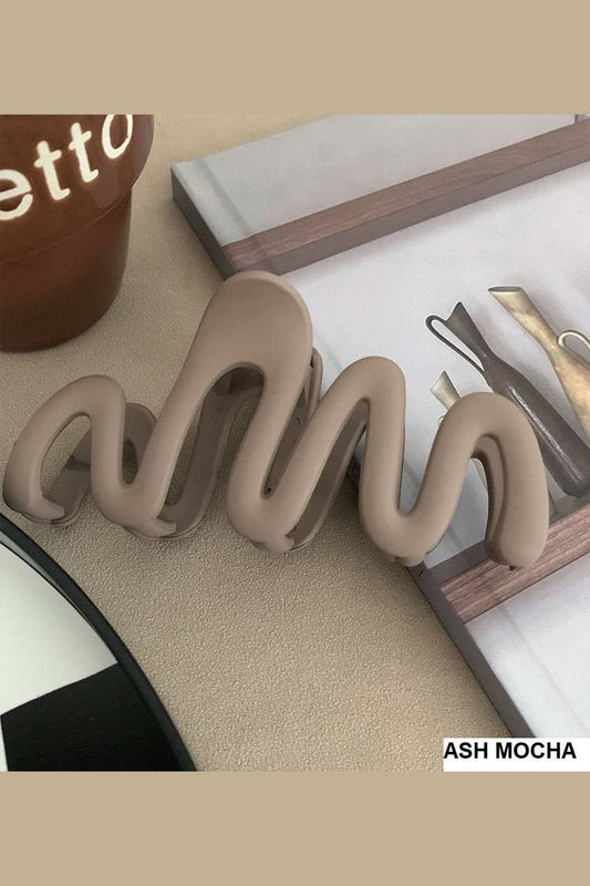 Matte Squiggle Hair Clips