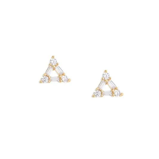 Mini Baguette Stud Earrings