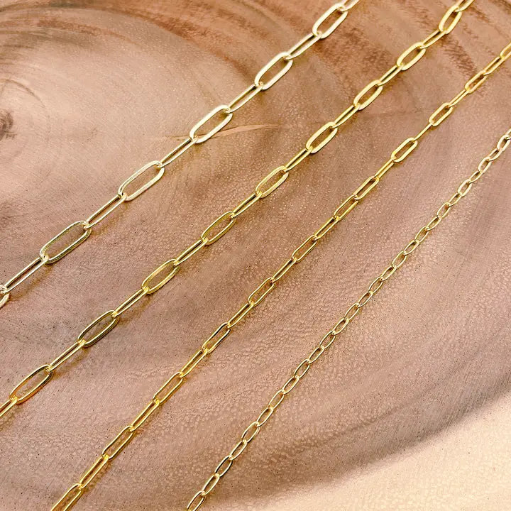 Gold Paperclip Chain Necklace
