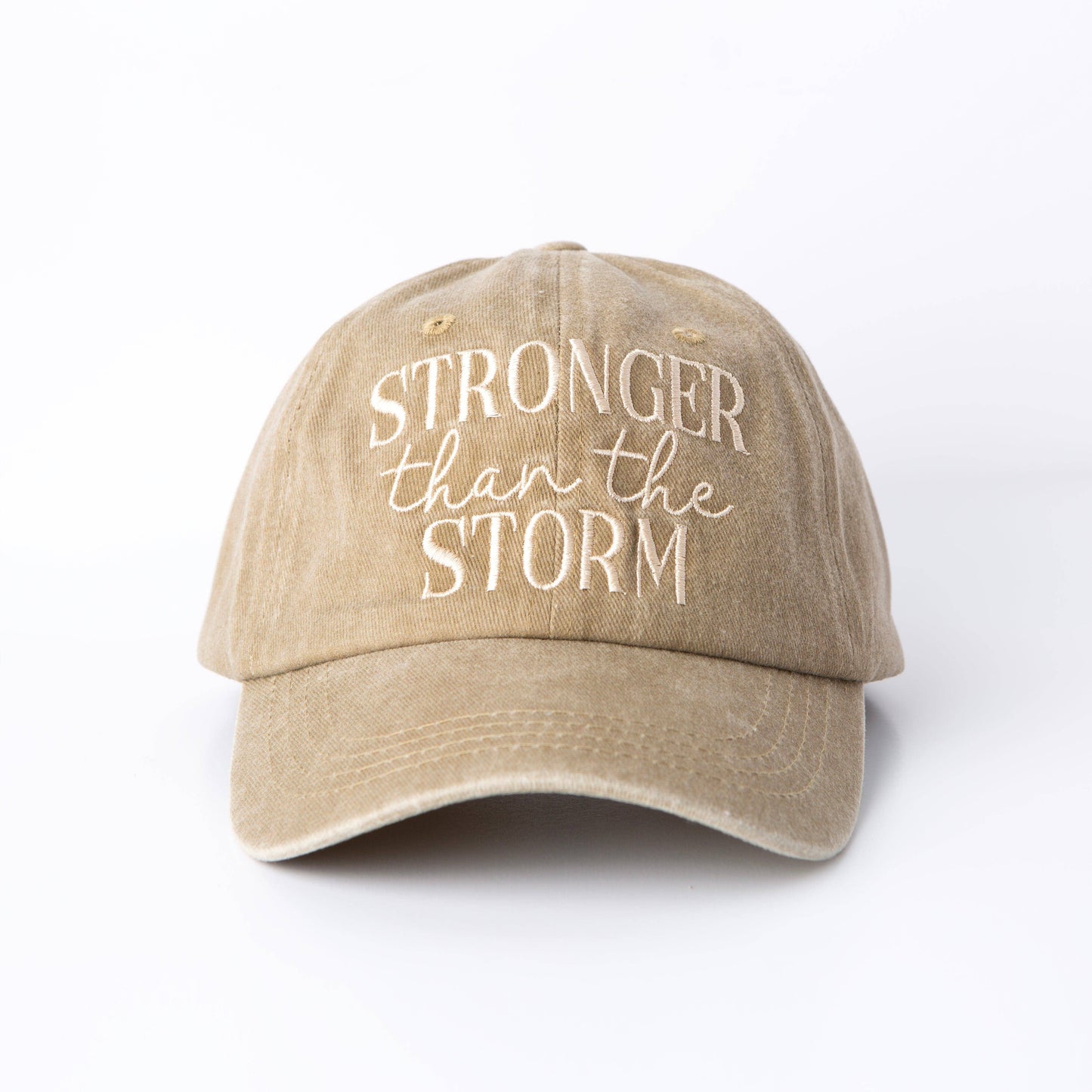 Stronger than the Storm Hat: Khaki (Pigment Dye) / One Size