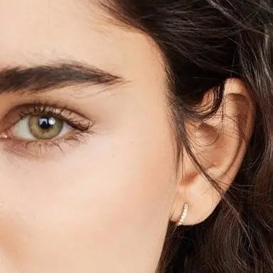 Gold Diamond Huggies