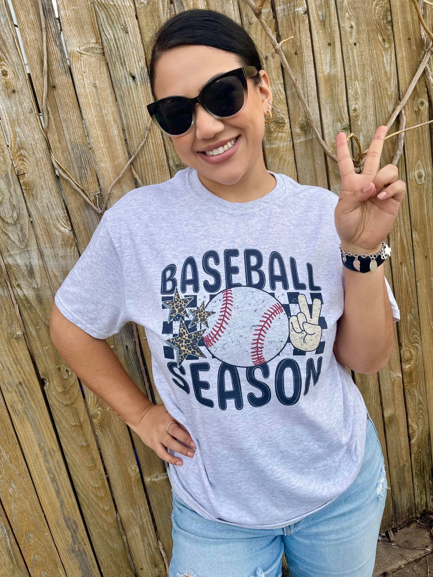 Baseball Season (T-Shirt): Jerzee Ash Grey