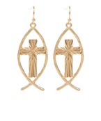 Fish-Cross Earrings