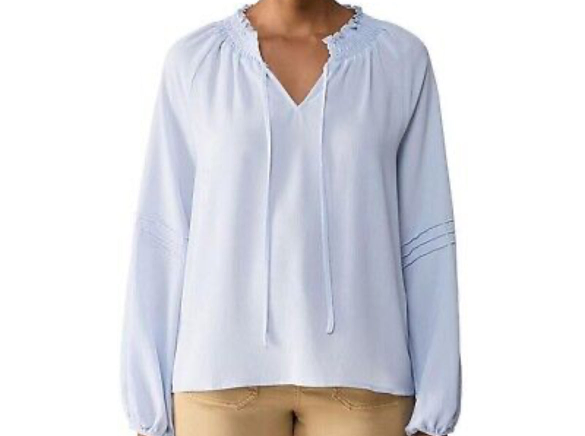 SOCIAL STANDARD by SANCTUARY Light Blue Long Sleeve Blouse