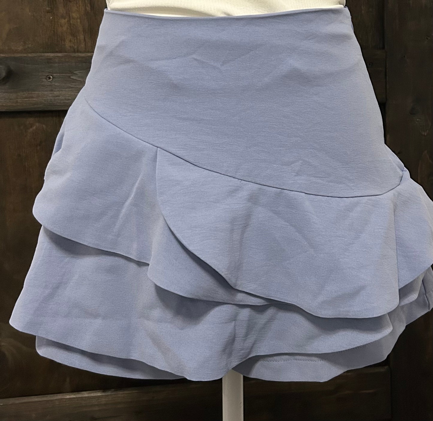 DO+BE Powder Blue Ruffle Skort