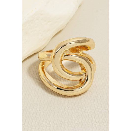 Interlinked Metallic Band Ring