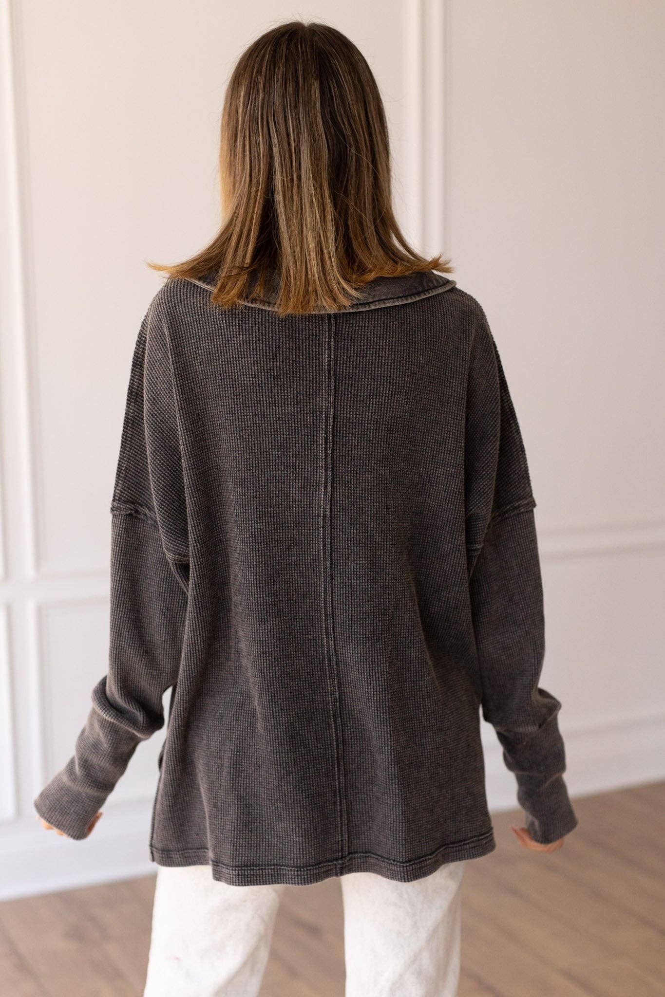 Pretty Pleased Waffle Knit Top