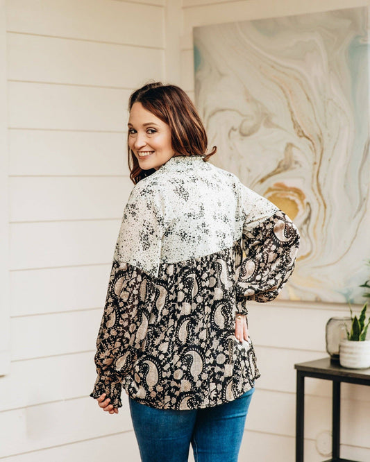 Floating Through Flowers Top: Cream