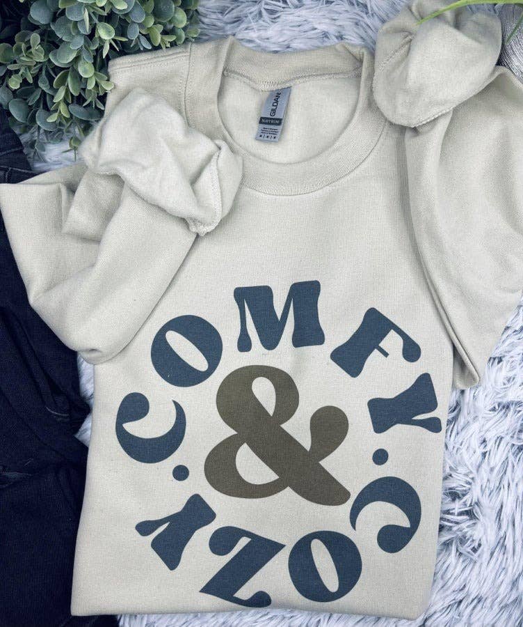 Comfy & Cozy (Sweatshirt): Jerzee Tan Sweatshirt