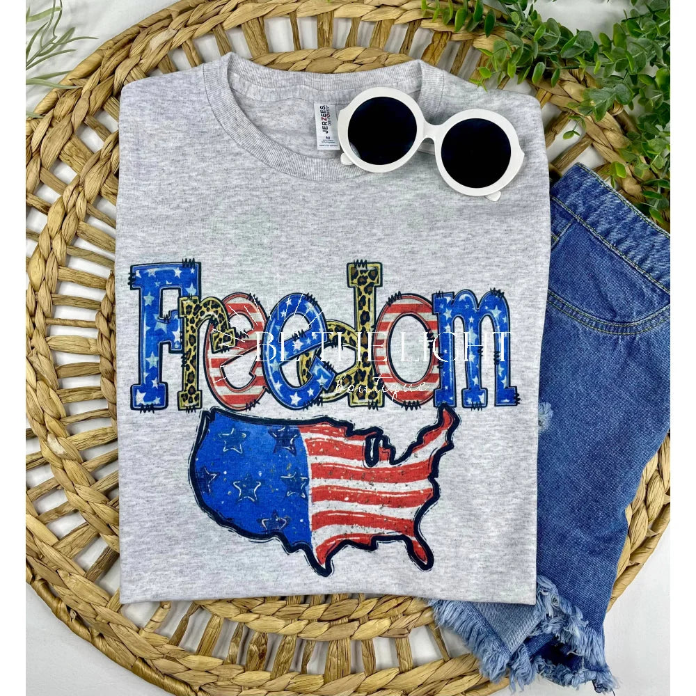 Freedom (T-Shirt): Jerzee Ash Tee / Medium