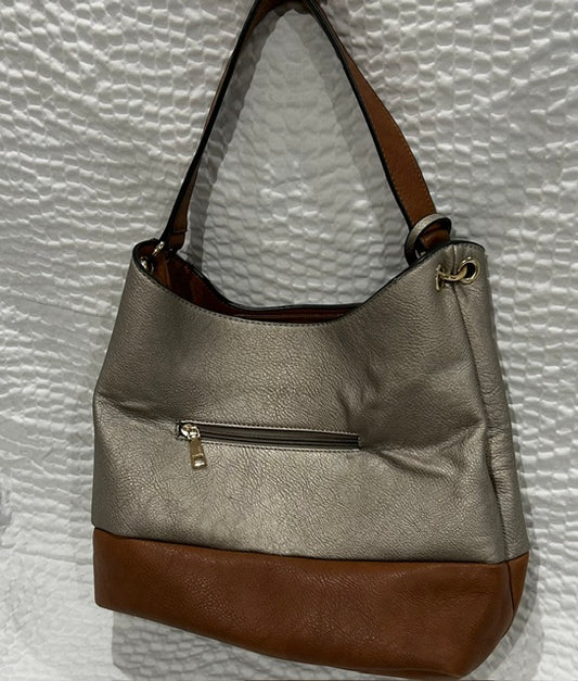 Silver Foil Tassel Handbag