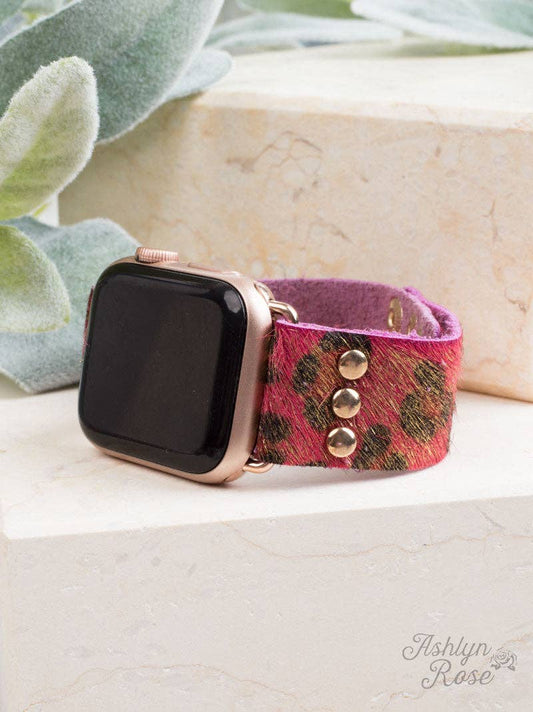 Wildest Dreams 38/40/42 Leather Smart Watch Band, Gilded Rose: Rose / One Size