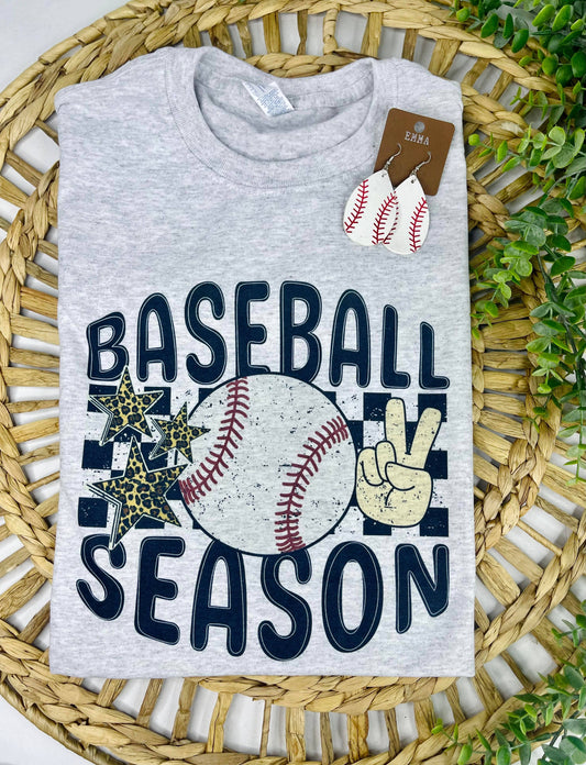 Baseball Season (T-Shirt): Jerzee Ash Grey