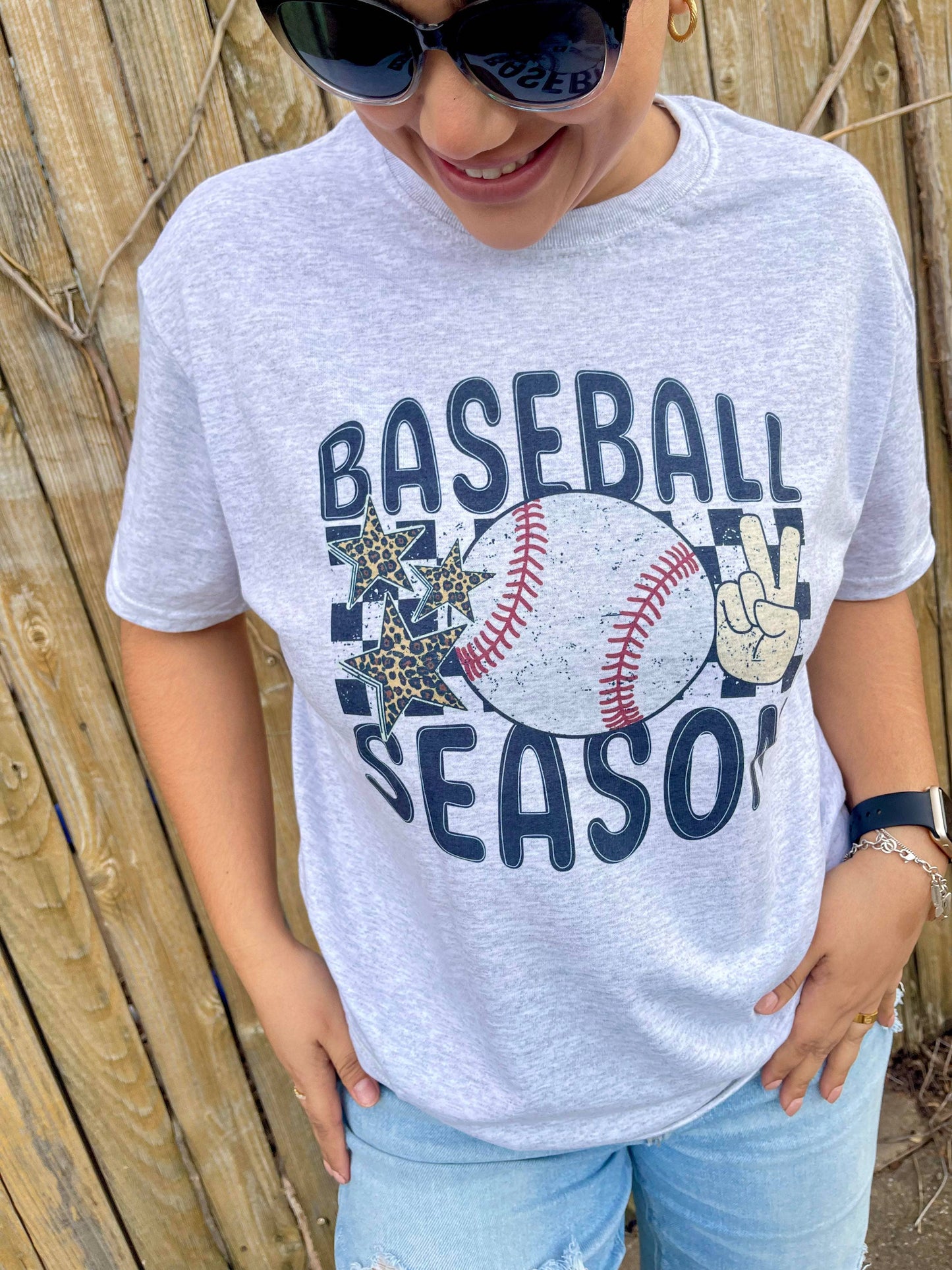 Baseball Season (T-Shirt): Jerzee Ash Grey