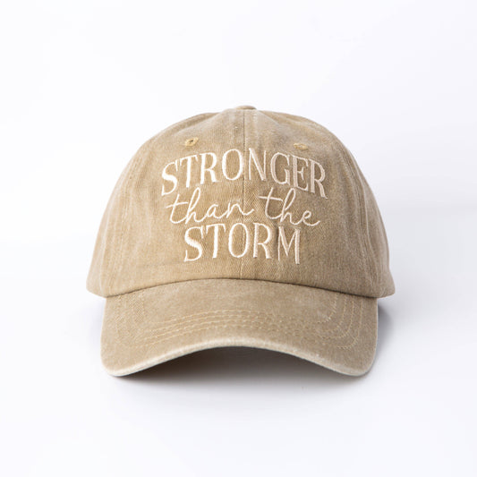 Stronger than the Storm Hat: Khaki (Pigment Dye) / One Size