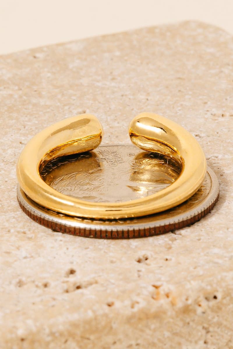 Gold Dipped Simple Open Band Ring