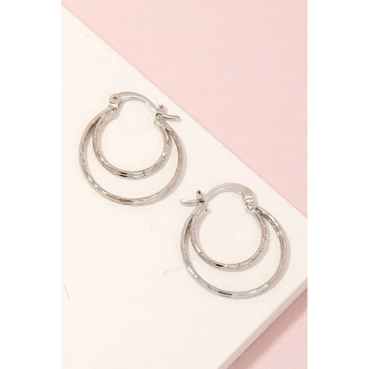 Pincatch Double Circle Hoop Earrings
