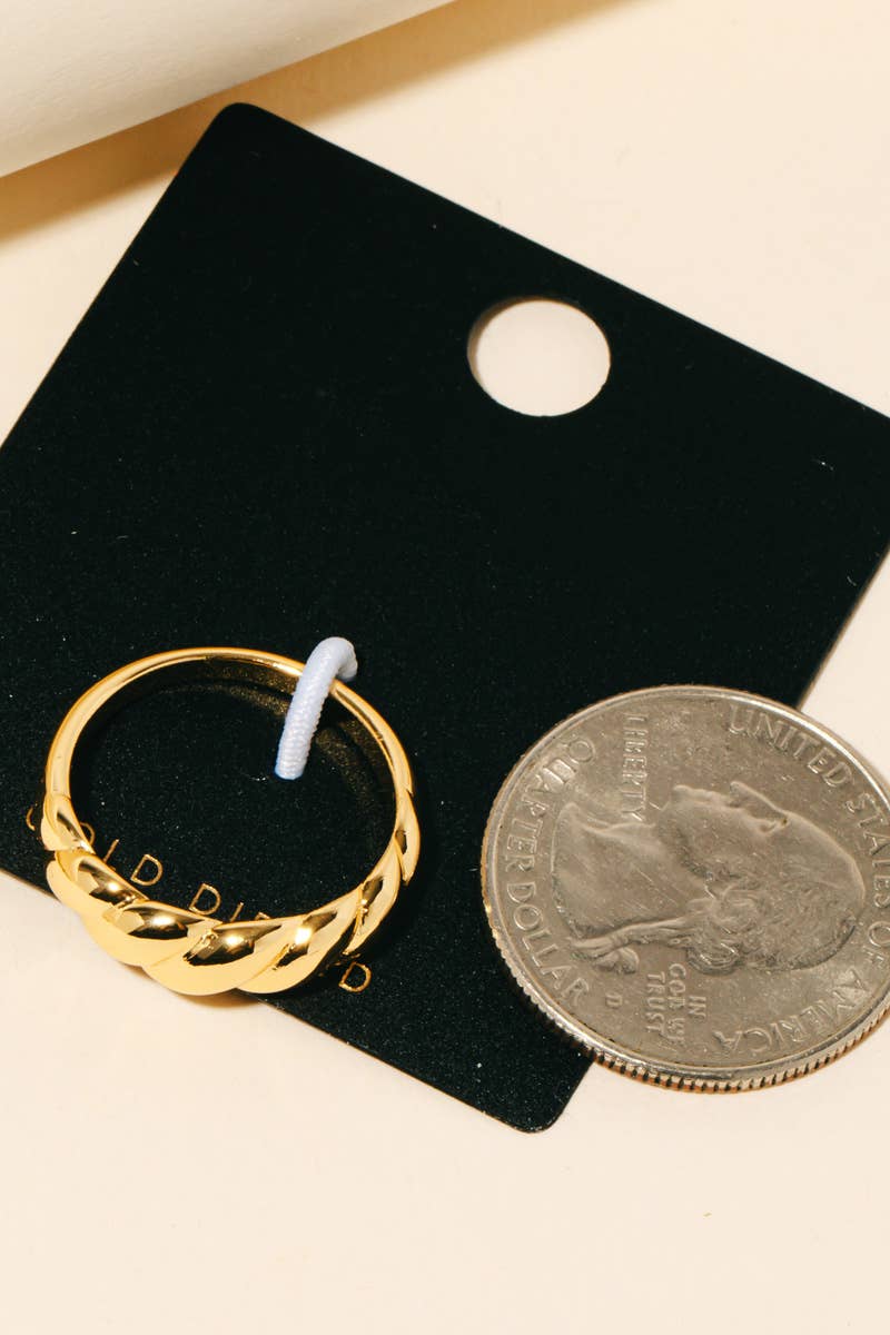 Gold Dipped Croissant Ring