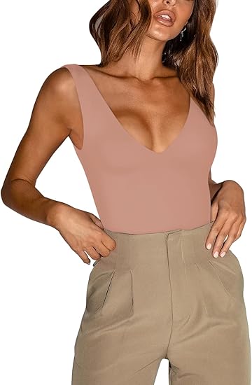 Nude V-neck Bodysuit XXL