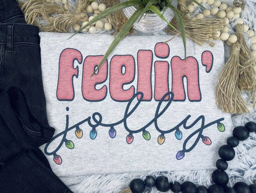 Feelin Jolly (T-Shirt): Jerzee Ash Grey
