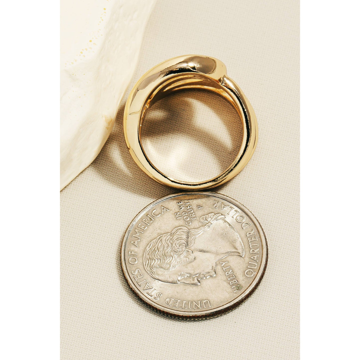 Interlinked Metallic Band Ring