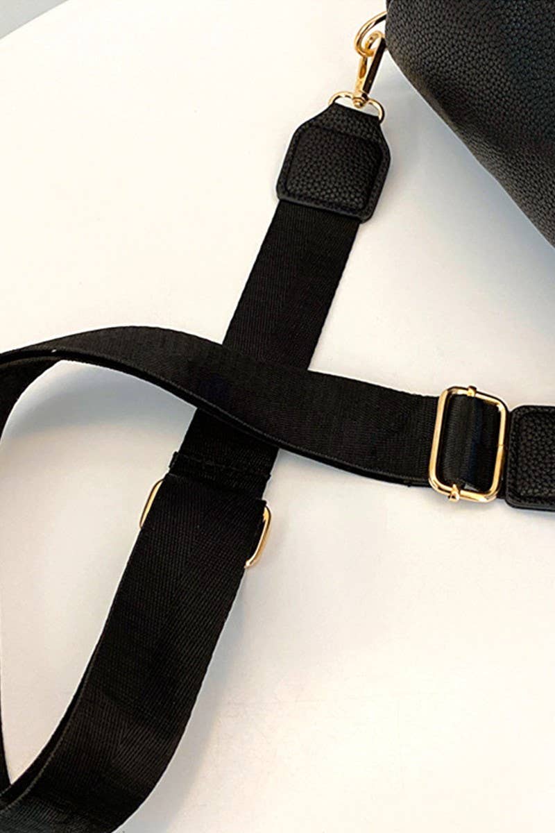Vegan Leather Multi Pocket Crossbody Bag: ASH MOCHA