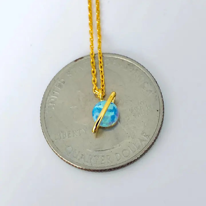 Gold Planet Necklace