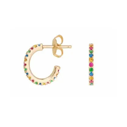 Rainbow Half Circle Huggies