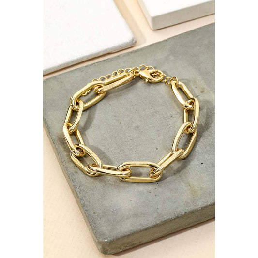 Cable Chain Bracelet: Gold