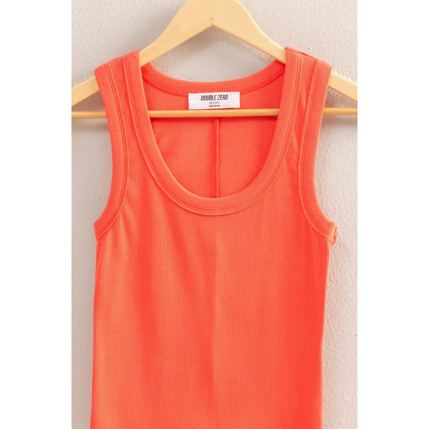 Scoop Neck Ribbed Tank Top