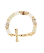 Gold Cross Beaded Bracelet