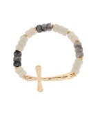 Gold Cross Beaded Bracelet
