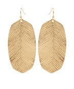 Textured Leaf Earrings