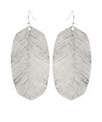 Textured Leaf Earrings
