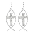 Fish-Cross Earrings