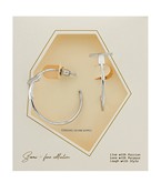 Open Cross Hoop Earrings