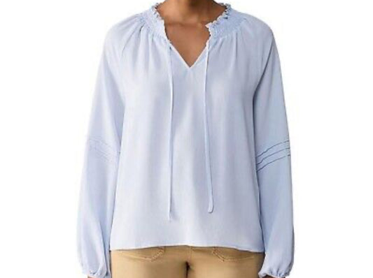 SOCIAL STANDARD by SANCTUARY Light Blue Long Sleeve Blouse