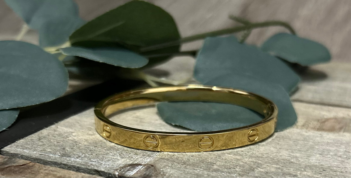 Gold Love Bangle Bracelet