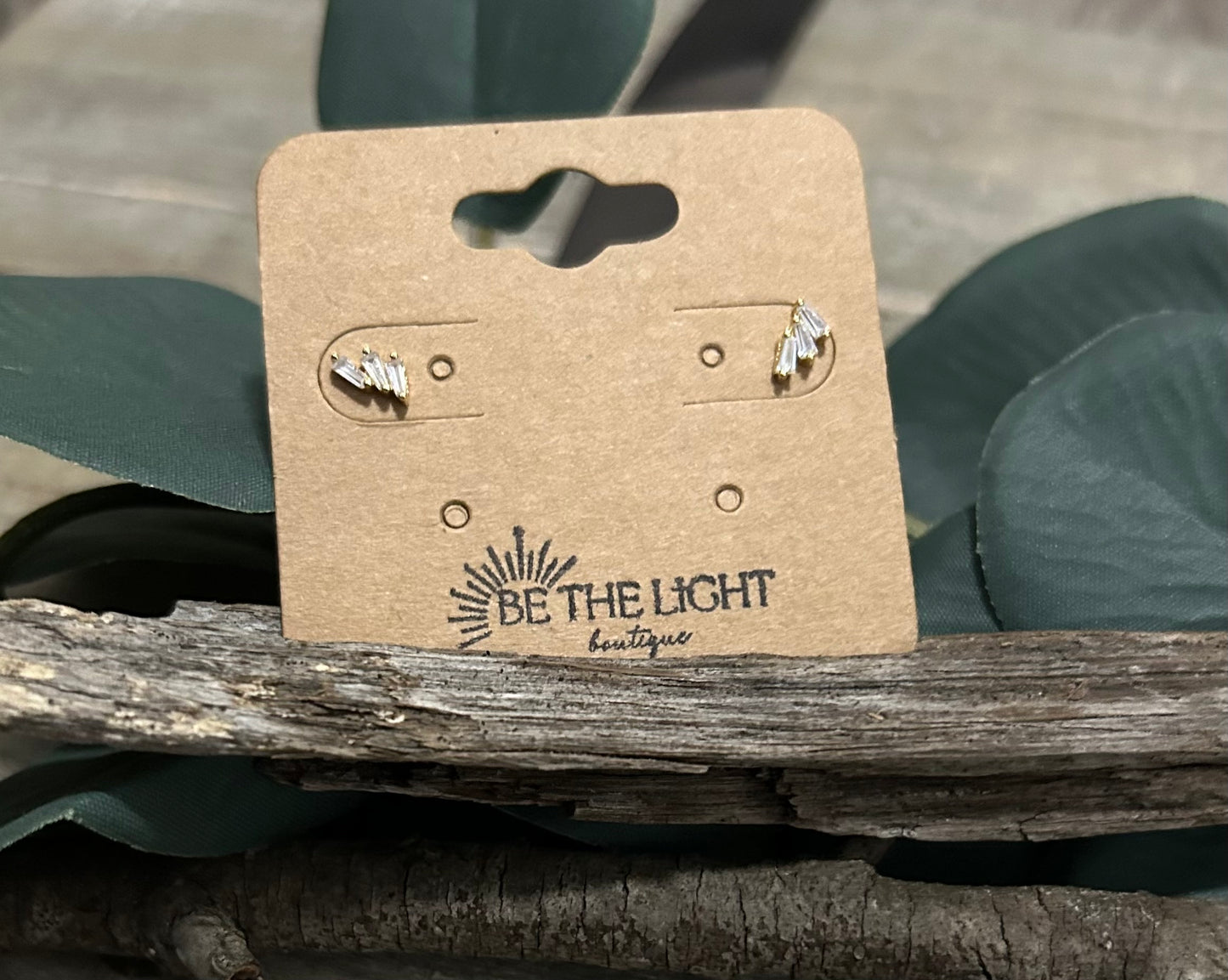 Mini Baguette Stud Earrings