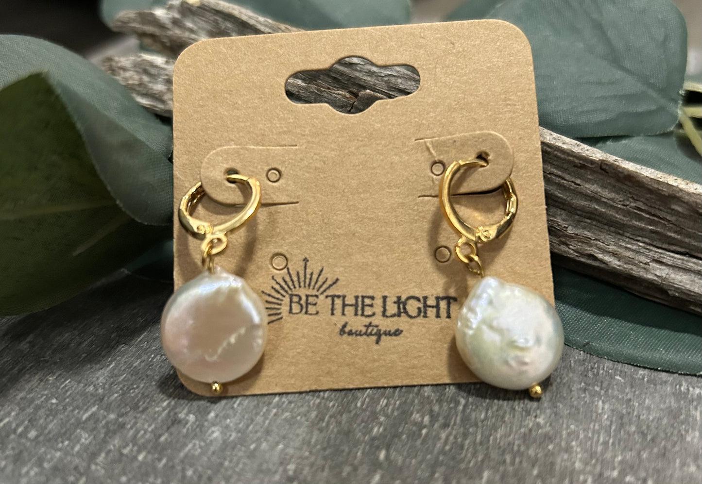 Opal Huggie Dangle Earrings