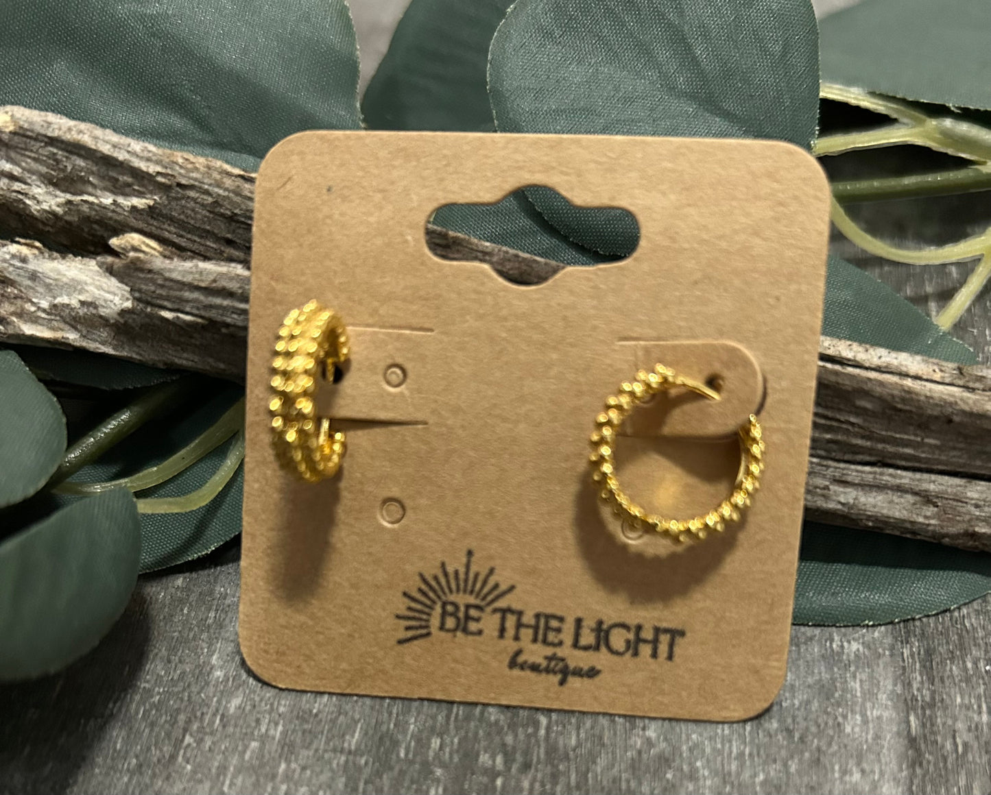 Gold Textured Huggies