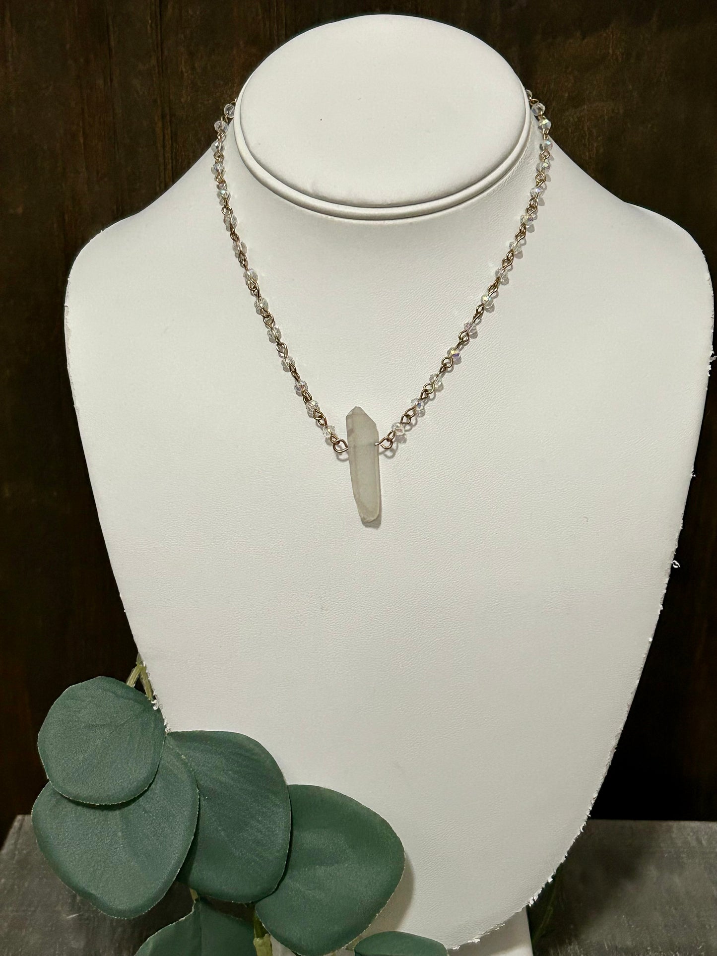 Opalite & Angel Quartz Necklace