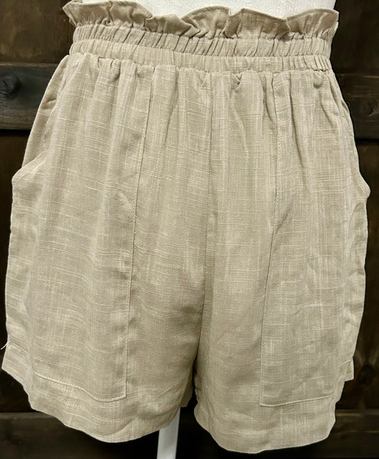 Endless Blu Loose Fit Linen Shorts