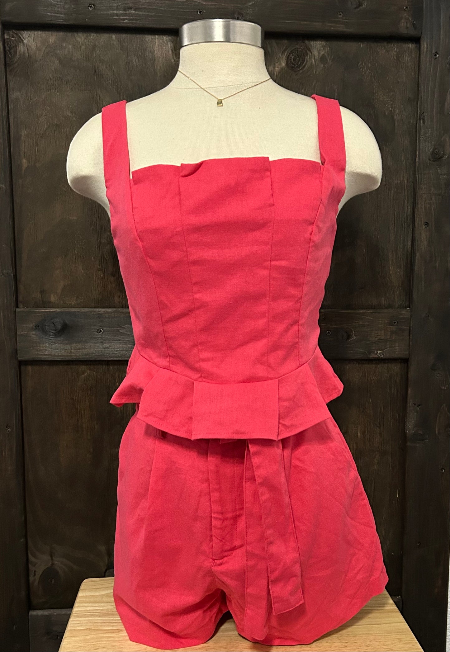 Peplum Tanktop & Shorts Set