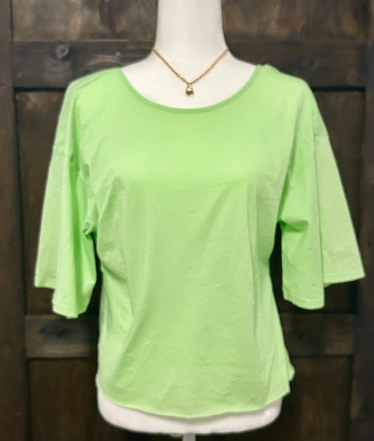 a.peach Open Back Casual Top