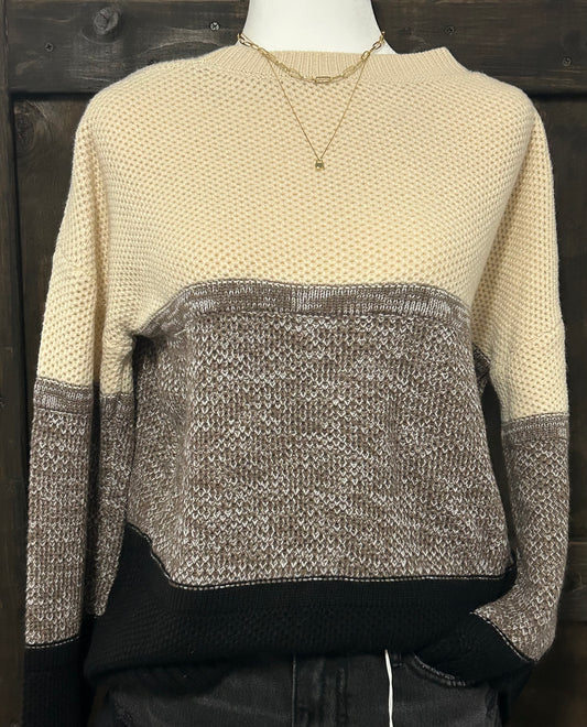 Tricolor Knit Sweater