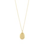 Gold Oval Pendant Necklace