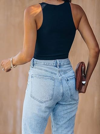 REORIA Halter Neck Crop Tank Top - 2XL