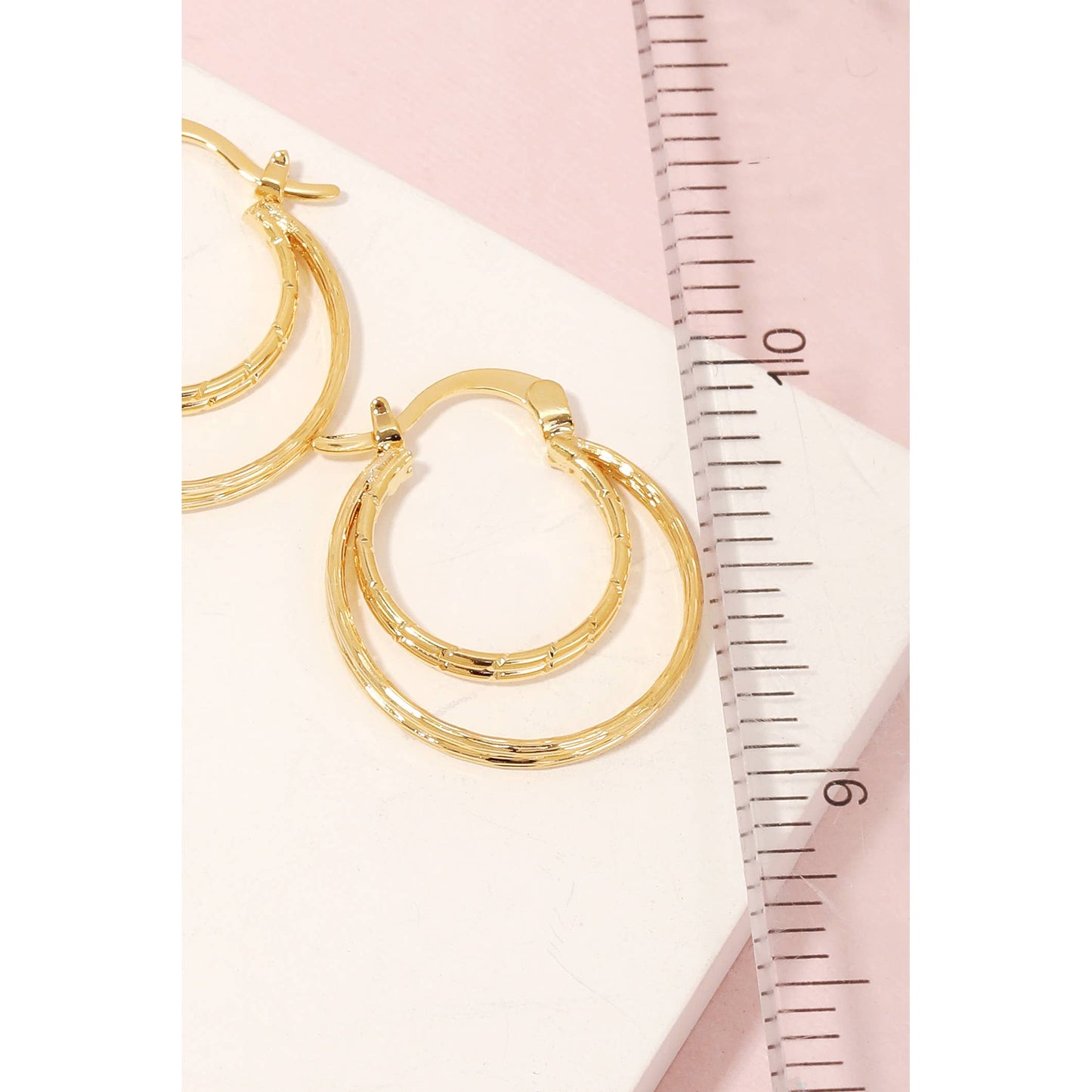 Pincatch Double Circle Hoop Earrings